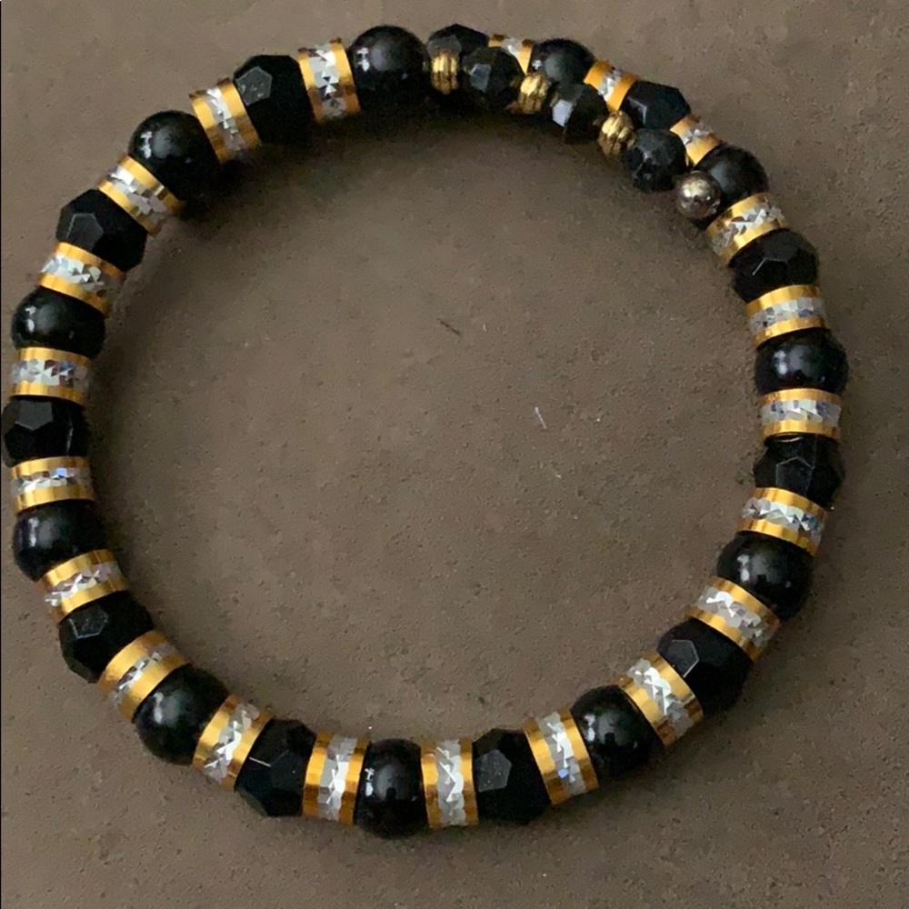 Gold w/Black & Silver Choker